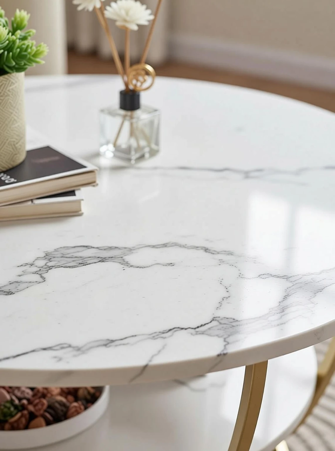 Metal coffe table ( Finish Color - Gold, Pre-assembled ) - Image 4